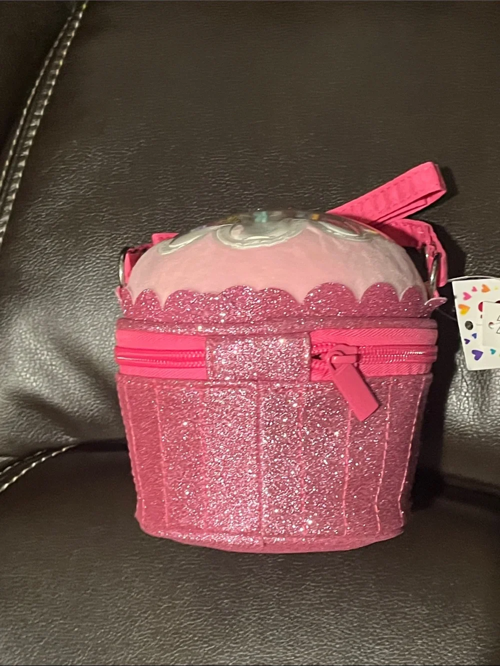 Claire’s Pink Cupcake Shaker Crossbody Purse Bag | NWT